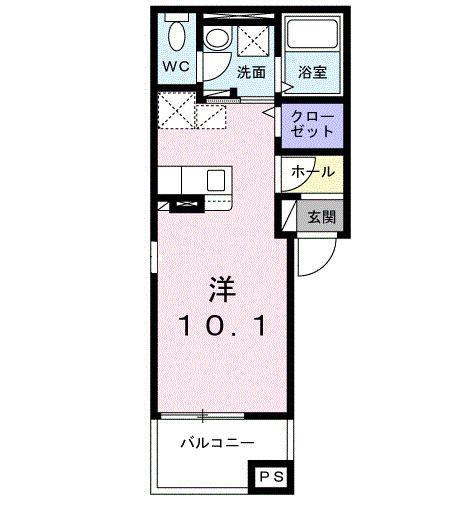 CASA AVENIDA(ワンルーム/2階)の間取り写真