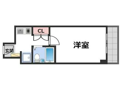 エルデ大手前(1K/11階)の間取り写真