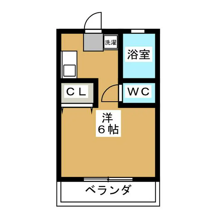 沢登ハイツB 2階階 間取り