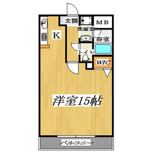 ブランチ613(ワンルーム/1階)の間取り写真