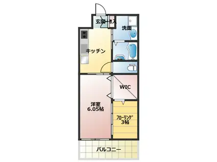 WORVE吹田江坂(2K/2階)の間取り写真