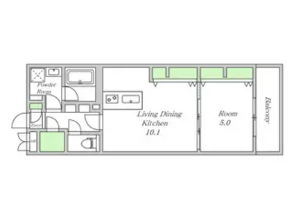 ESTAGEO針中野(1LDK/3階)の間取り写真