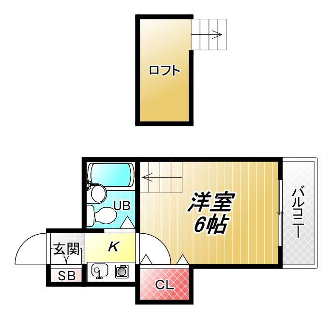 ハウスランド布施(1K/1階)の間取り写真