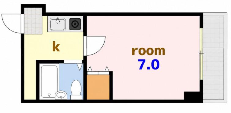 VITA89(1K/2階)の間取り写真