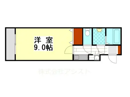 WINDY(1K/2階)の間取り写真