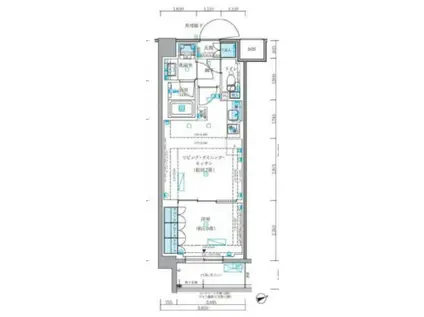 パークアクシス文京本郷(1DK/2階)の間取り写真