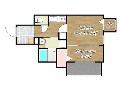 MARGARET H(2K/2階)の間取り写真