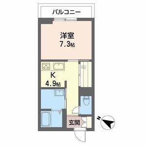 PARADISO本荘(1K/3階)の間取り写真