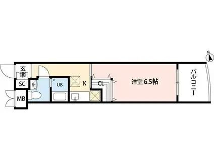 メゾン・ド・ヒロ(1K/3階)の間取り写真