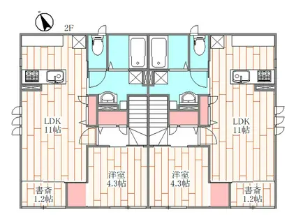 セレーノ(1LDK/2階)の間取り写真
