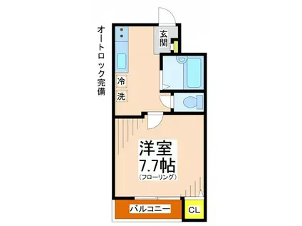 コート南烏山(1K/2階)の間取り写真