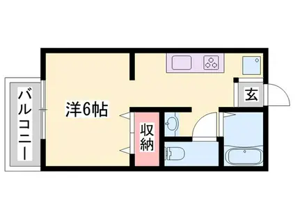 M・メゾン(1K/2階)の間取り写真