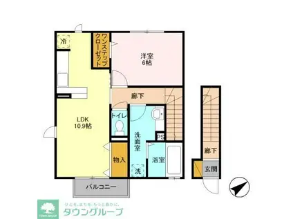 さくら館III(1LDK/2階)の間取り写真