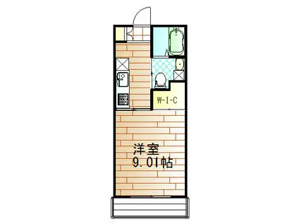 ベイ鶴見中央(1K/3階)の間取り写真