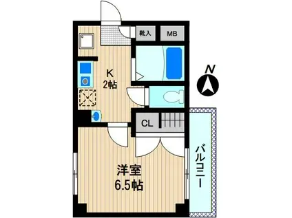 OVEST KAWASAKI(1K/8階)の間取り写真
