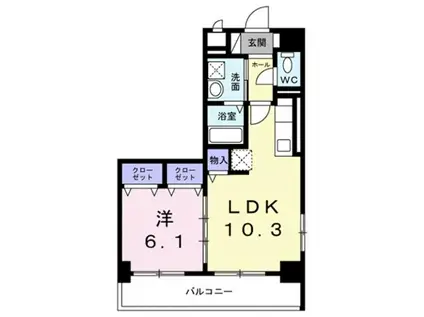 メゾン ド エートゥーゼット 守山市播磨田町(1LDK/6階)の間取り写真