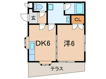 グレース一番館(1DK/1階)の間取り写真