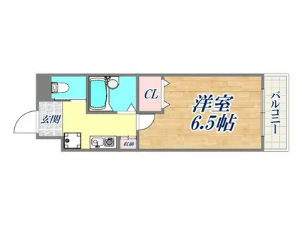 ホッホハオス(1K/4階)の間取り写真