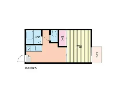 アーバン三和(1DK/1階)の間取り写真