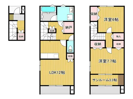 APTサン・シルフI(2LDK/2階)の間取り写真