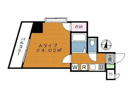 プラトリエ(1K/6階)の間取り写真