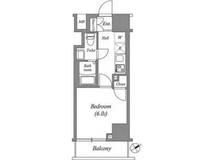GENOVIAお花茶屋SKYGARDEN(1K/7階)の間取り写真