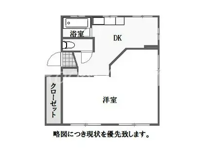 第1鈴江マンション(1DK/3階)の間取り写真