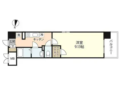 第31友建ビル(1K/6階)の間取り写真