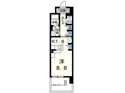 深志エム・オーマンション(ワンルーム/4階)の間取り写真