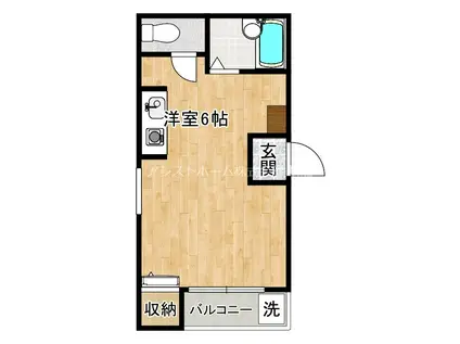 メゾンオリビア甲斐II(ワンルーム/3階)の間取り写真