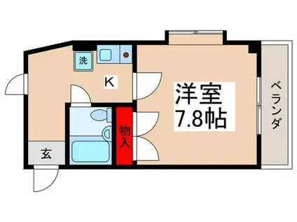 前野ガーデニア(1K/2階)の間取り写真
