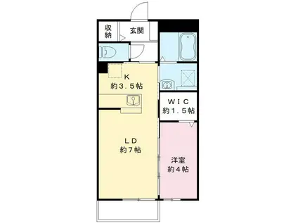 グランコート Ⅰ(1LDK/2階)の間取り写真