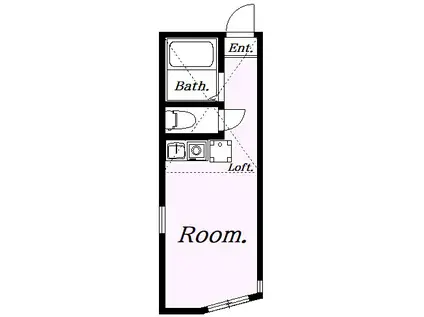 ラフィーナ弘明寺(ワンルーム/2階)の間取り写真