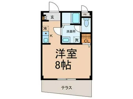 オータム・ライトⅡ(1K/1階)の間取り写真