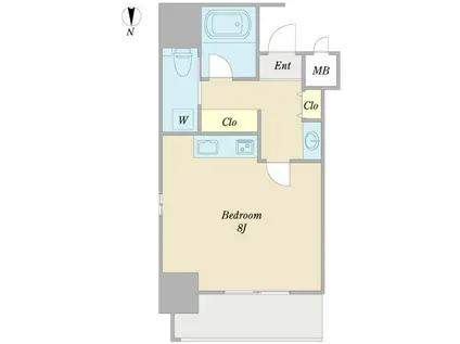 ル・ブルー鶴舞(ワンルーム/2階)の間取り写真