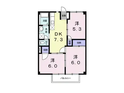 ニューシティマツザワ(3DK/1階)の間取り写真