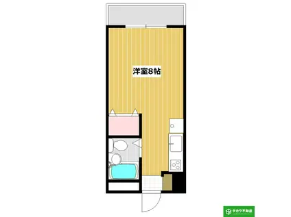 サニーパレス賀来(1K/2階)の間取り写真