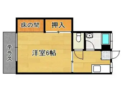 ハイツ英(1DK/1階)の間取り写真