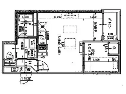 JACK SHINAGAWA(1LDK/1階)の間取り写真
