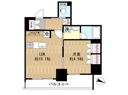 GREEN PARK本郷(1LDK/2階)の間取り写真