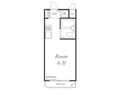 ラズプレイスツナシマ(ワンルーム/2階)の間取り写真