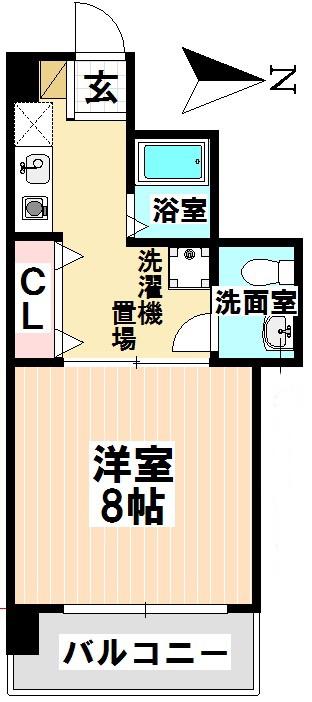 アトリアム吹上(1K/4階)の間取り写真