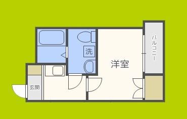 MY江之子島マンション(1K/6階)の間取り写真