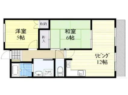ヴィレジア(2LDK/3階)の間取り写真