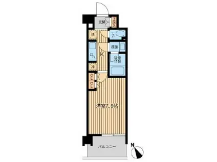 BLESS上池袋(1K/3階)の間取り写真