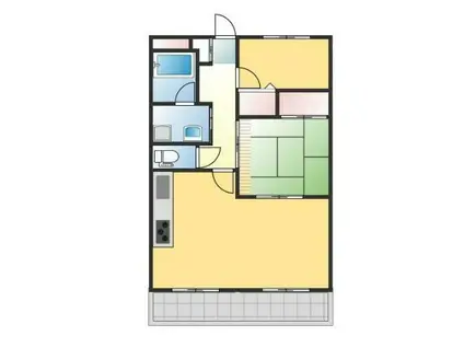 ライオンズマンション川口原町(2LDK/3階)の間取り写真