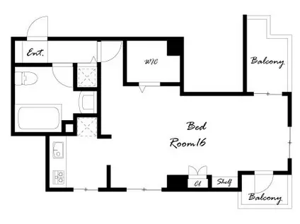オリエントコート(ワンルーム/3階)の間取り写真
