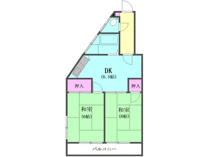 久が原ハイツ(2DK/2階)の間取り写真