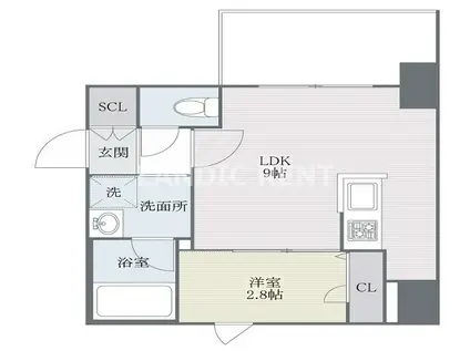 ラクラス博多(1LDK/11階)の間取り写真