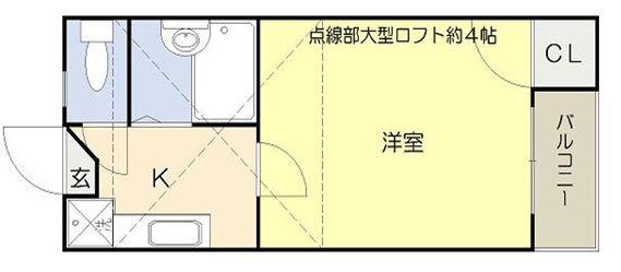 シャトー新大塚(1K/2階)の間取り写真